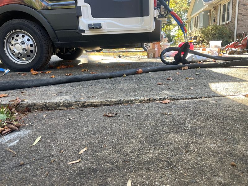 Driveway leveling in Houston